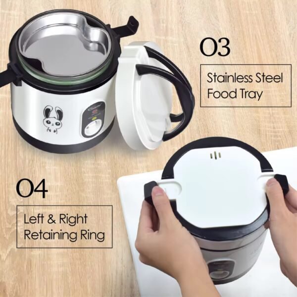 PowerPac Mini Rice Cooker,  Electirc Lunch Box 0.6L/1.2L (PPRC09/PPRC113)
